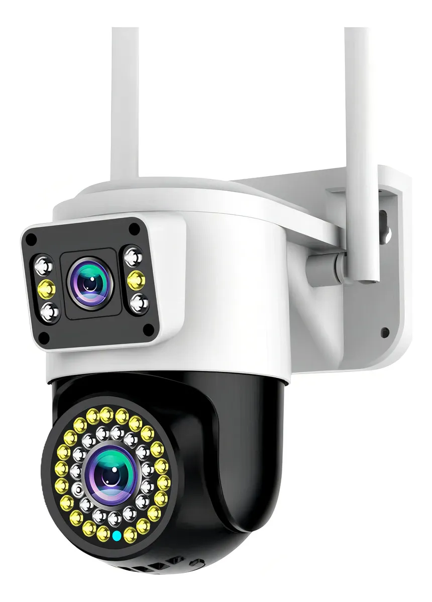 Camera Ip Externa Wifi Dupla 2 Em 1 Visao Noturna
