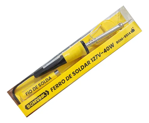 Ferro De Soldar 40 Watts Bomvink Com Suporte E Solda