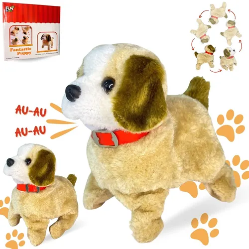 Cachorrinho Pelúcia Pula Anda Late Cambalhota Cachorro Pilha