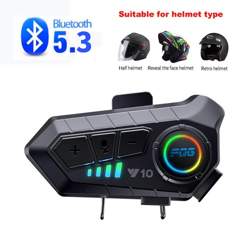 Fone De Ouvido Para Capacete Moto Bluetooth Sem Fio Rgb