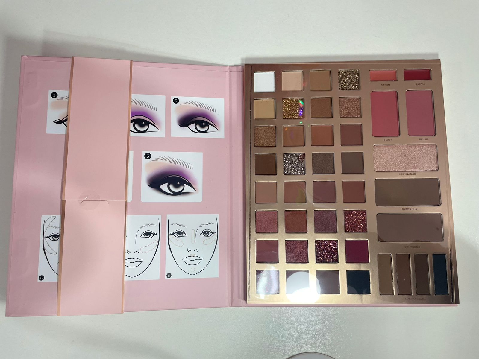 paleta maquiagem face