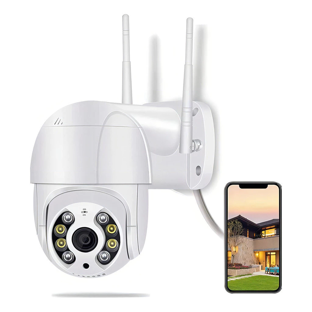 Câmera Externa Wifi Ip Prova D'água Infravermelho Hd APP Icess IT BLUE