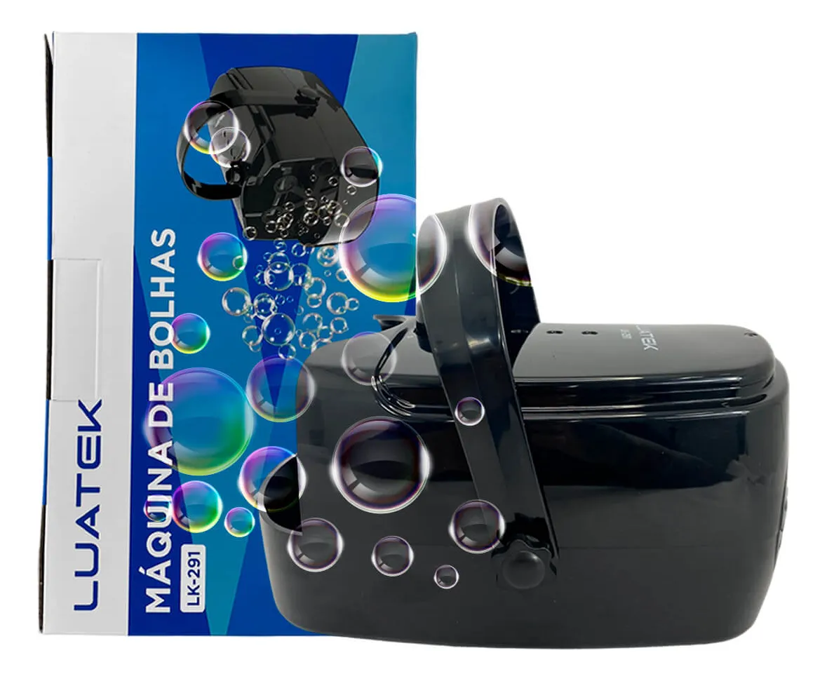 Máquina De Bolhas De Sabão Automática Bivolt Portátil