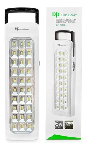 Lâmpada Luminária Emergência Recarregável 30 Leds 6w