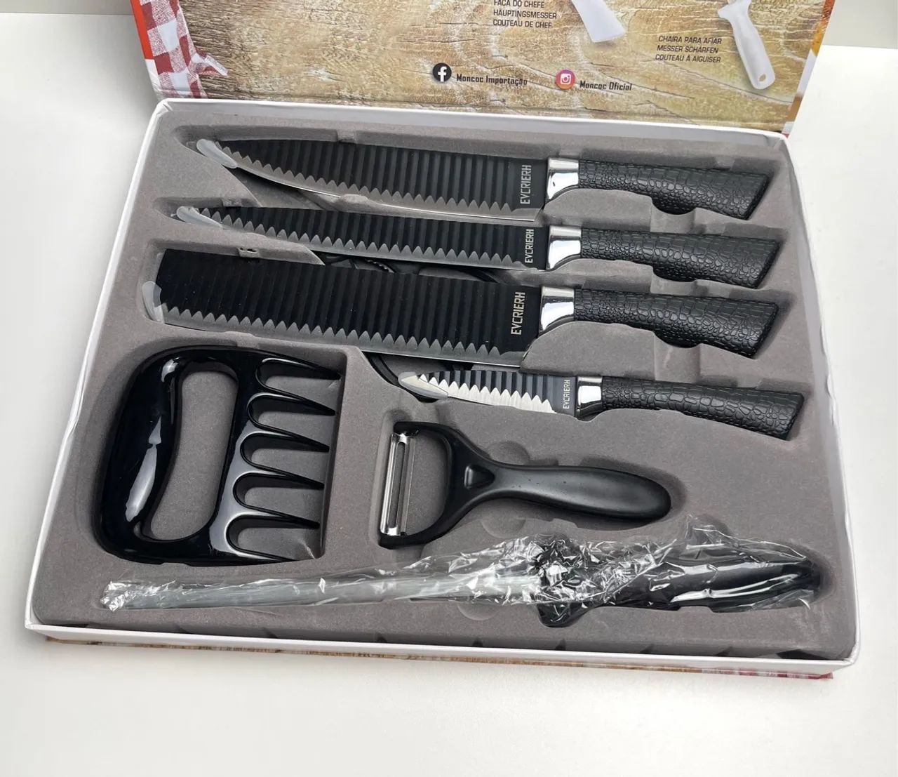 Kit Churrasco Conjunto de 08 Peças M&CH