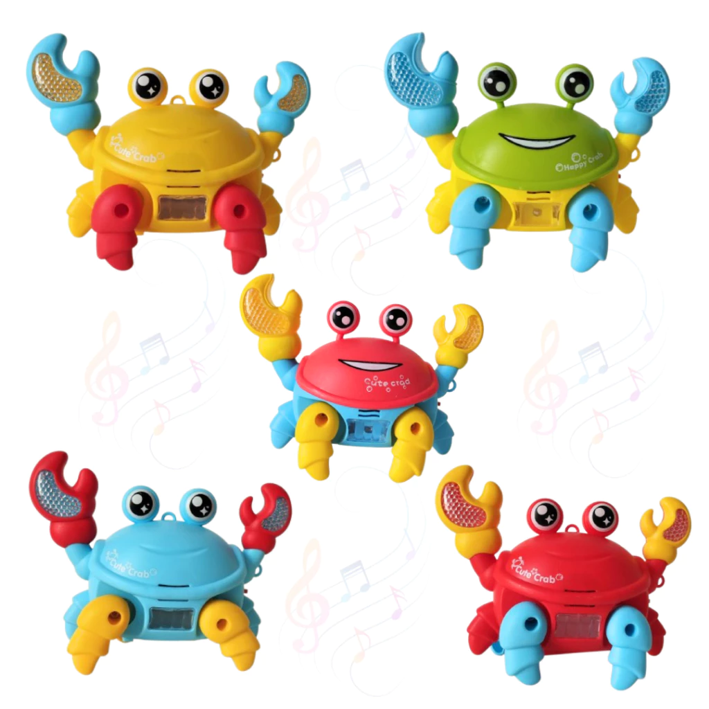 Brinquedo Caranguejo Fujão Musical Som Luz E Movimento