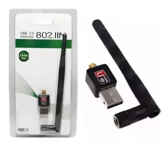 Adaptador Wi-fi 2,4ghz Usb C/ Antena 1800mbps