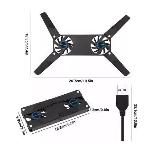 Cooler Usb Base Resfriador Portátil Notebook Aparelhos Modem