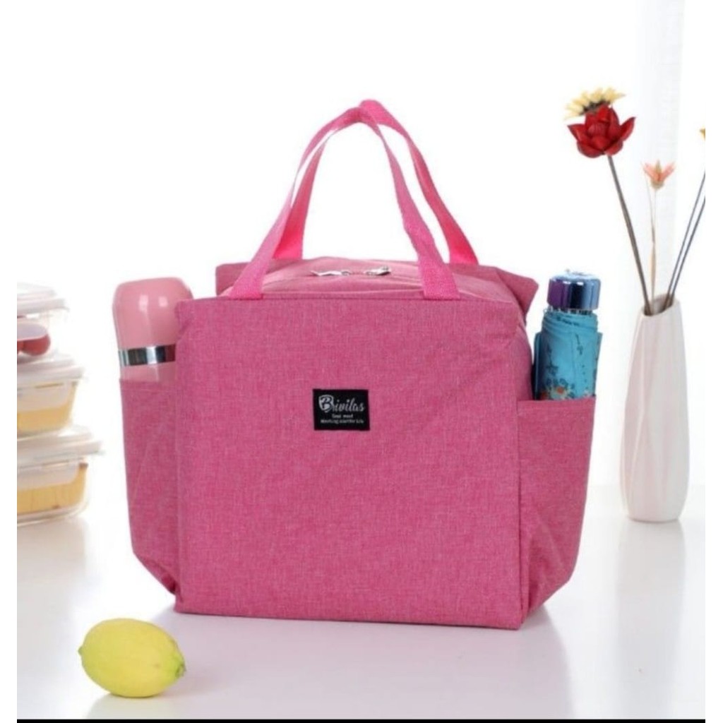 Bolsa Térmica Fitness Multiuso Grande Marmita Quente e Frio Lancheira para Passeio e Escola rosa