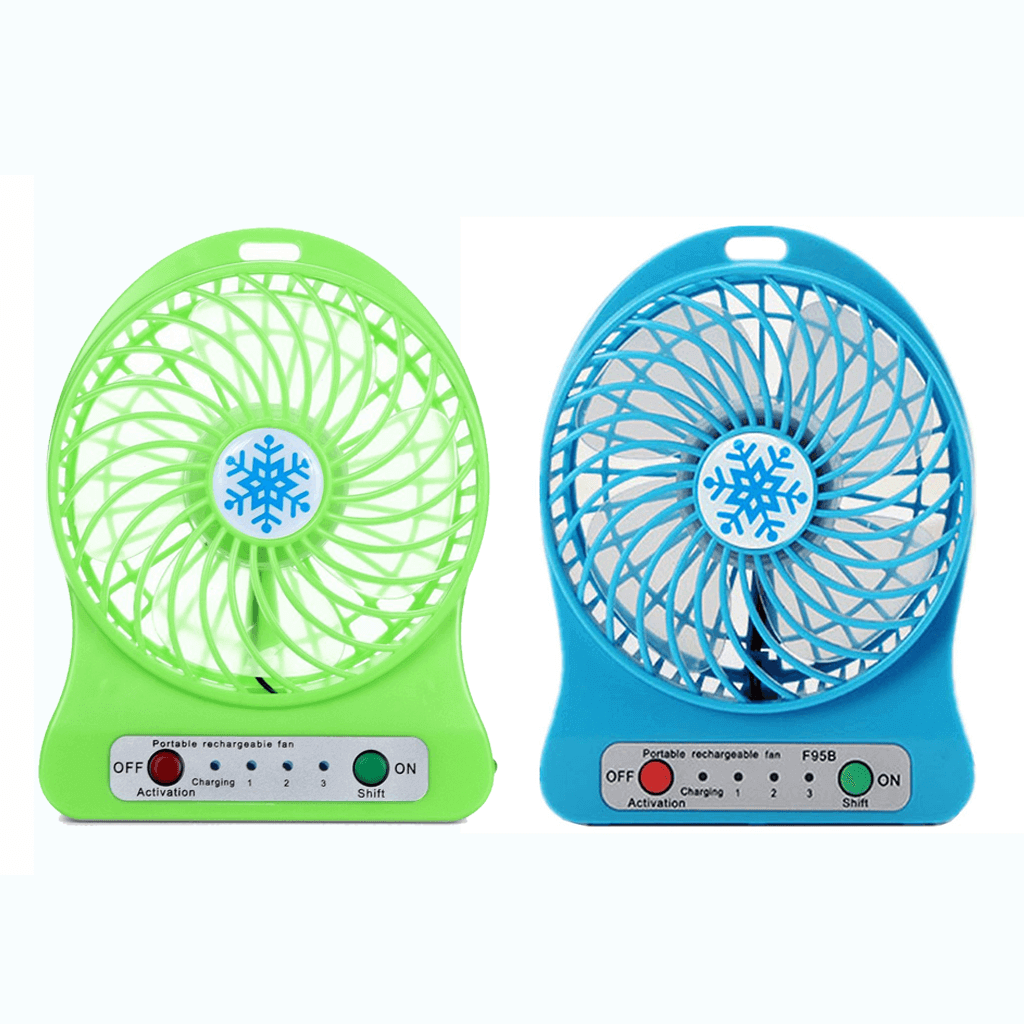 Mini Ventilador USB Portátil 3 Velocidades Recarregável Preto Mini Fan