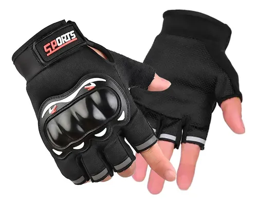 Luva Motociclista Meio Dedo Moto Motoqueiro Motoboy Proteção