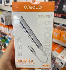 HUB USB C 3.0 Adaptador Multi 4 Portas