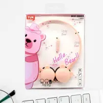 Fone de Ouvido Infantil Ursinho Com Microfone MO-ER3 - Atomo
