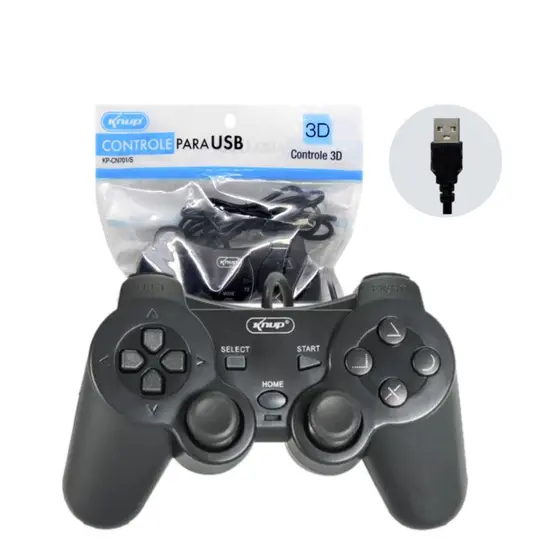 Controle Joystick com Fio USB para PC - Knup
