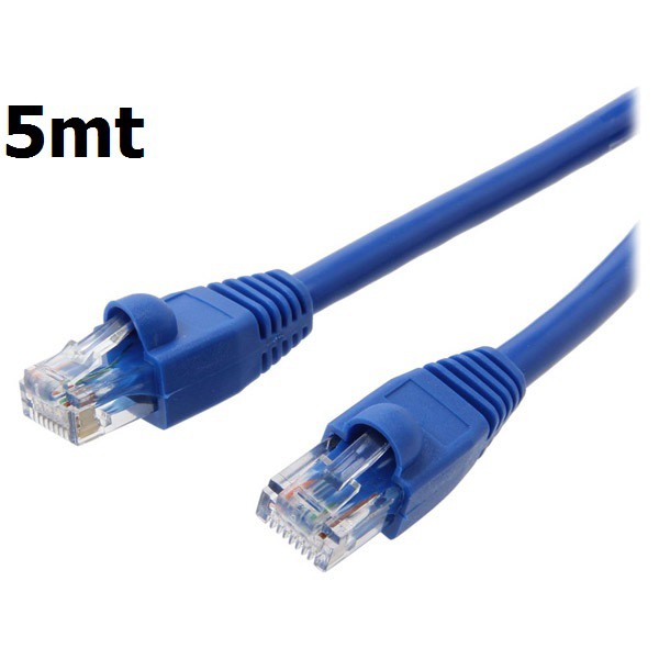 Cabo LAN de Rede Cat5 8 Vias - Conector RJ45 5mt