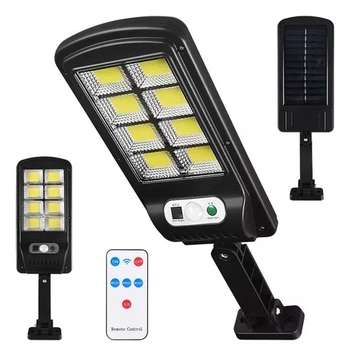 Luminária Solar Led Parede Refletor 128 Cob Sensor Controle Cor da carcaça Preto 4 treliça Cor da luz Branco-frio