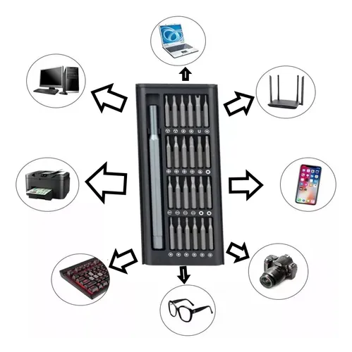 Ferramentas Conserto Celular Chave Fenda Elétrica 24 Chaves