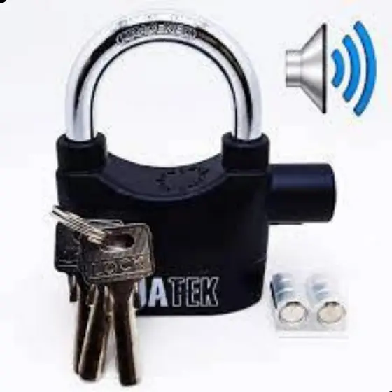 Cadeado Com Alarme Sonoro Pra Disco Anti Furto Lua Tek,grosso ideal para correntes