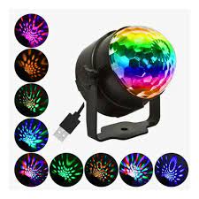 Mini Globo Bola Magica Jogo De Luz LED RGB Iluminação Para Festa Alimentação USB 5v