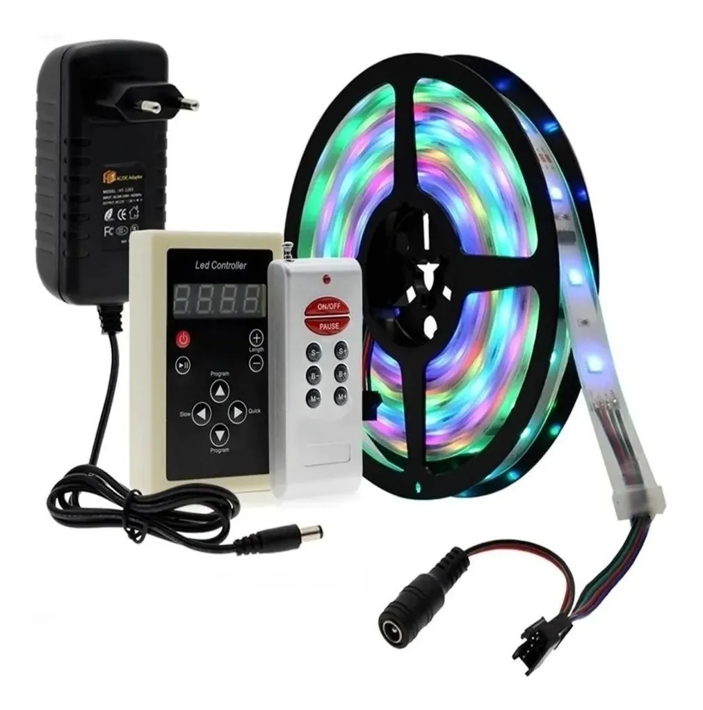 Fita Led Digital 6803 Rgb C/ Controle 328 Efeitos Carro Som