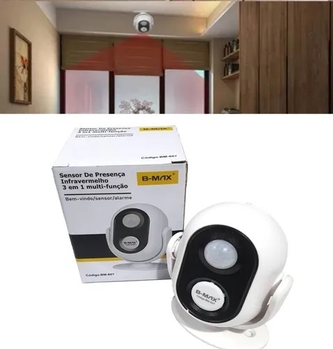 Sensor De Presenca Externo E Interno Com Aviso Sonoro