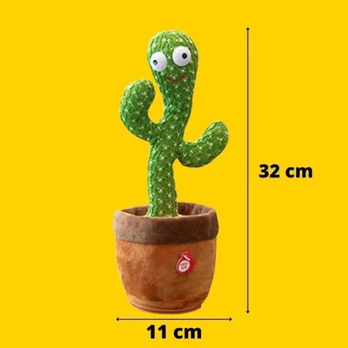 Cacto Dançante Imita Repete Fala Canta Brinquedo Pelúcia