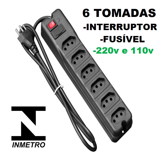 Filtro de linha 6 TOMADAS