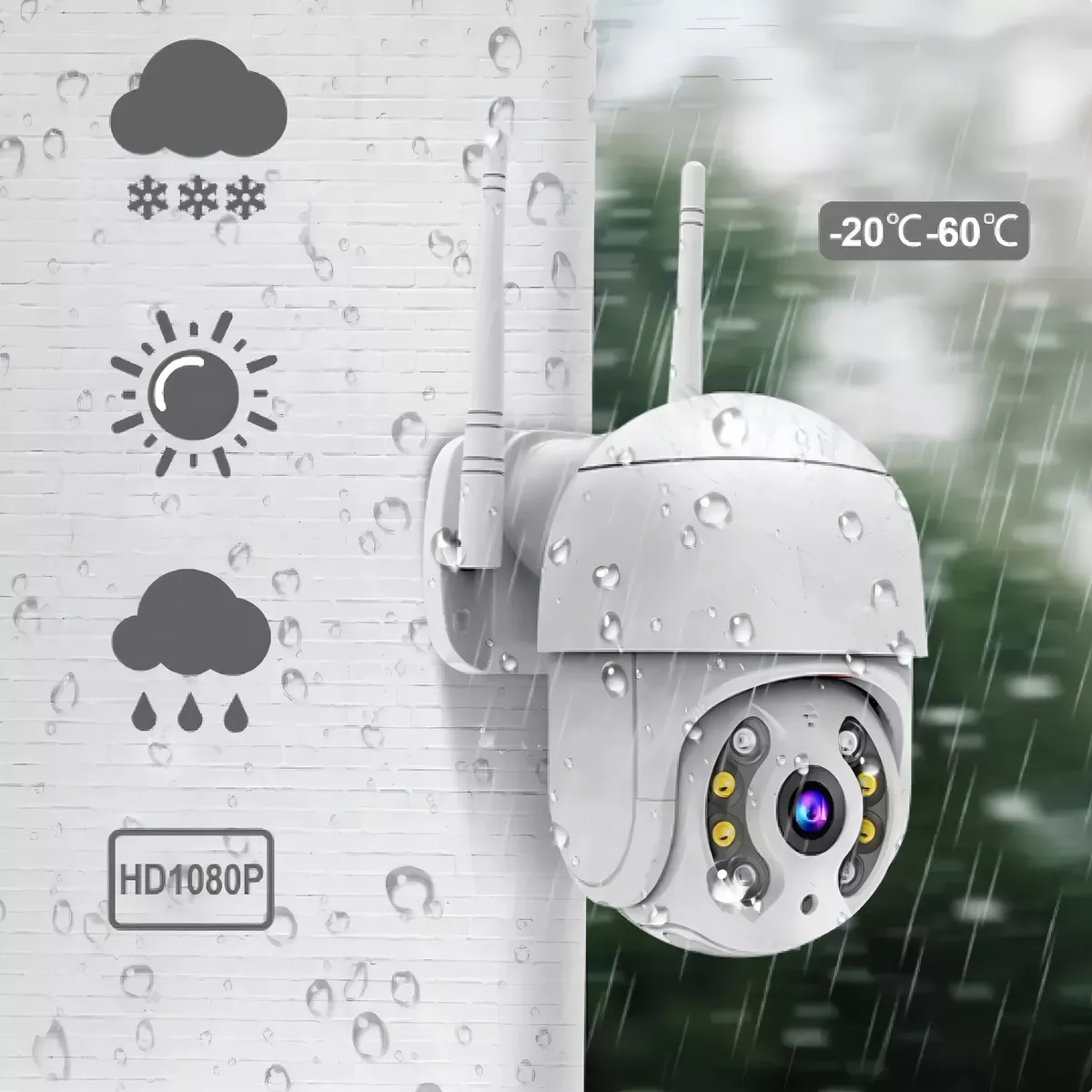 Câmera Externa Ip Prova D'água Infravermelho Externa Wifi Hd