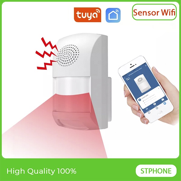 Sensor de Presença Wi-fi detector com alarme sonoro Tuya Smart