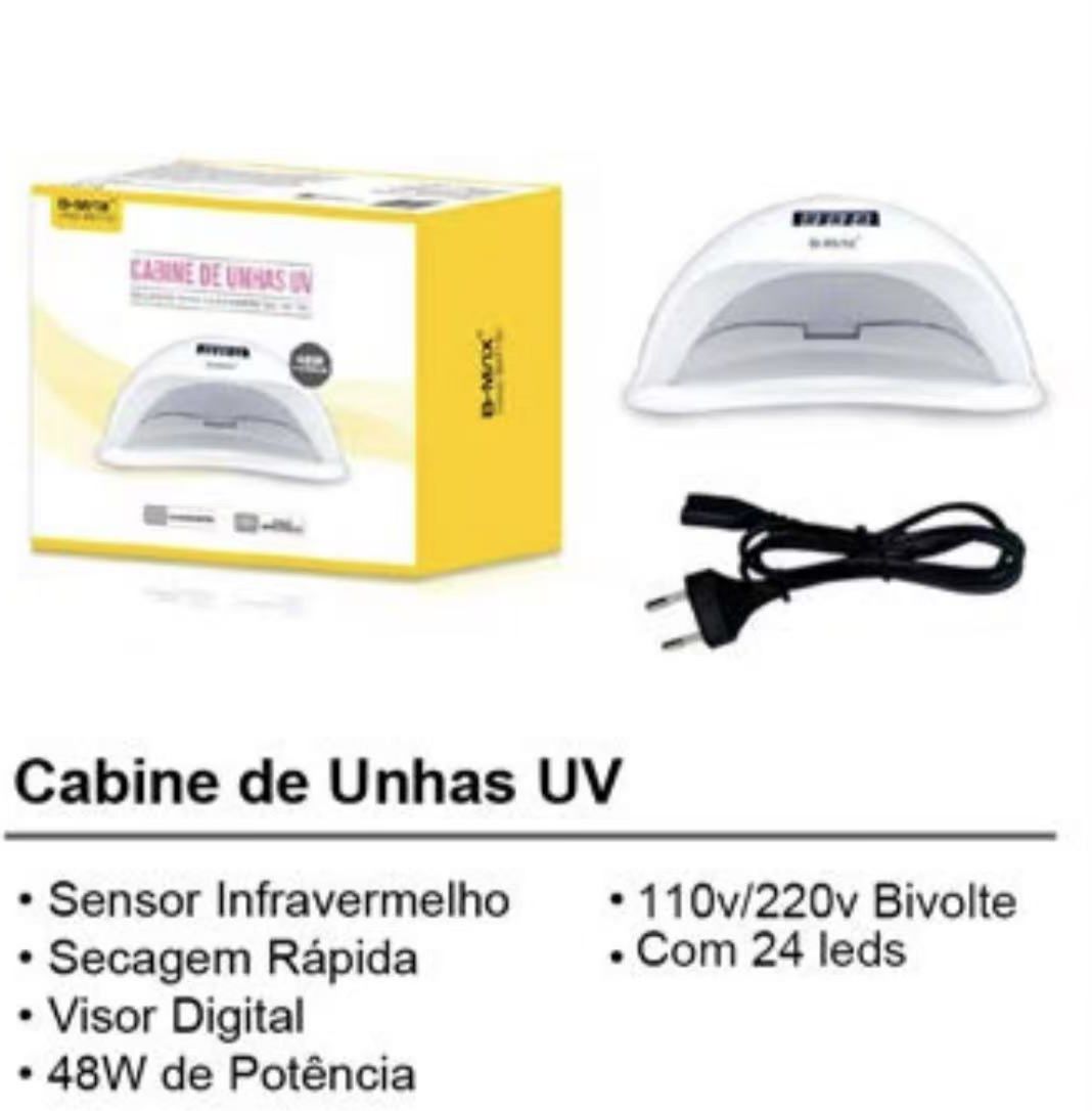 Cabine De Unhas Led Uv Para Secar Gel B-max