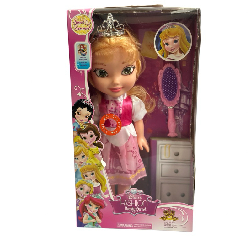 Boneca Princesas Com Som E Luz Musical 30Cm De Altura