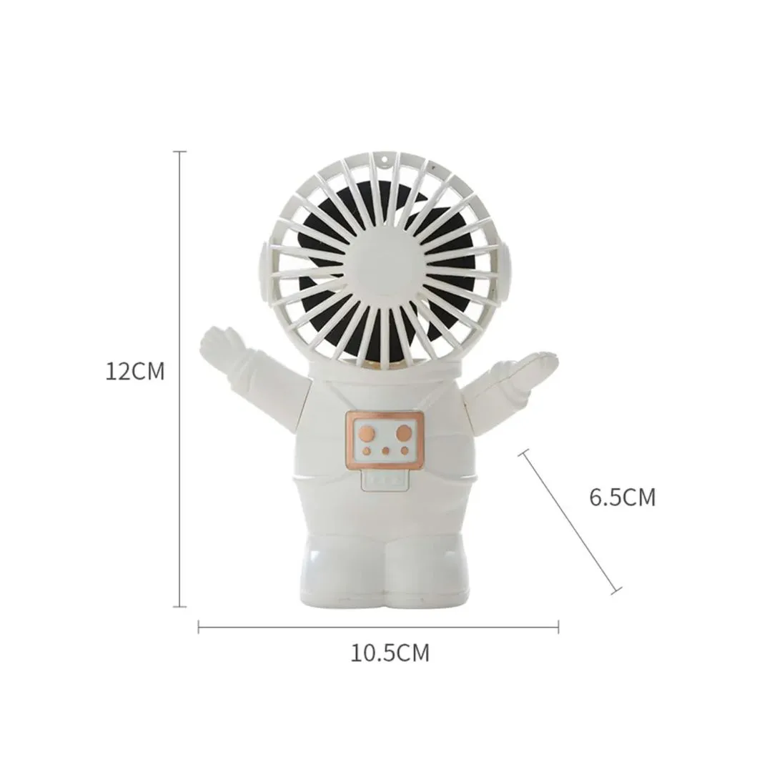 Mini Ventilador de mão Portátil Carregamento USB aparência de Astronauta Branco Nenhuma Avaliação Ainda