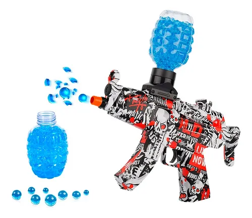 Brinquedo Arminha Infantil Automática Com Bolinha Em Gel Mp5
