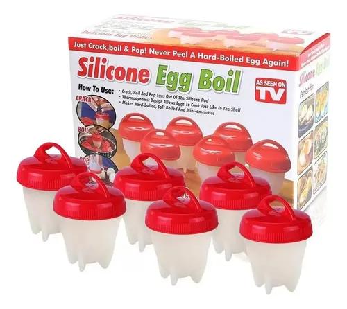KIT 6 Formas De Silicone Para Cozinhar Ovos