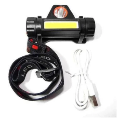 Lanterna De Cabeça 1 Led Com Sinalizador High Power HeadLamp