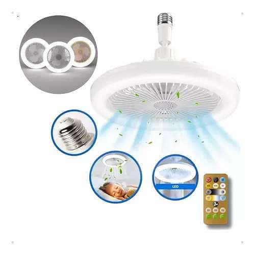 LUMINARIA COM VENTILADOR COM CONTROLE REMOTO