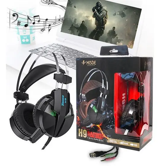 Fone de Ouvido Headset Gamer Jogos Microfone H9