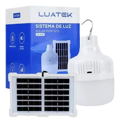 Lâmpada Energia Solar Portátil Luz De Emergência 10 Watts