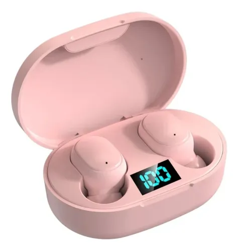 Fone De Ouvido Bluetooth Sem Fio E6s Rosa Som De Qualidade