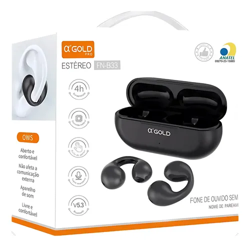 Fone De Ouvido Bluetooth A Gold Fn-bt33 Earcuffs Esportivo