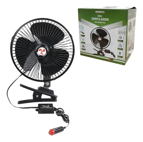 Ventilador Mini Automotivo Com 1 Velocidade Com 12v
