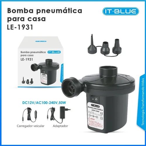 Bomba De Ar Elétrica Inflador Inflar Encher Colchão Camping