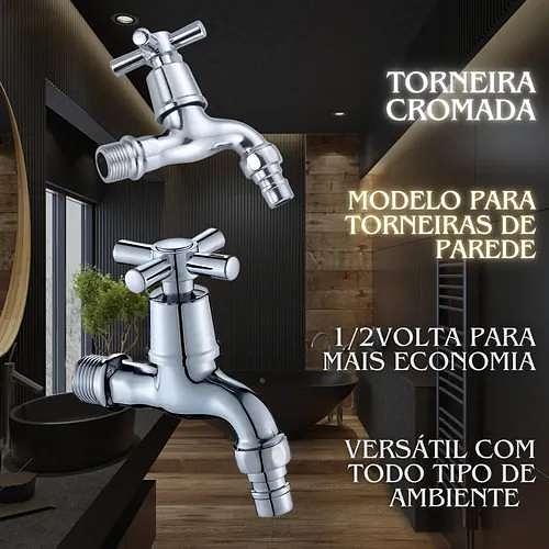 Torneira de Tanque Cromada 1/2"