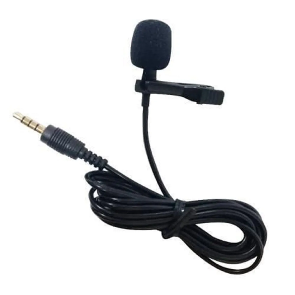 Microfone de lapela com cabo 1,5m e plug P2 stereo