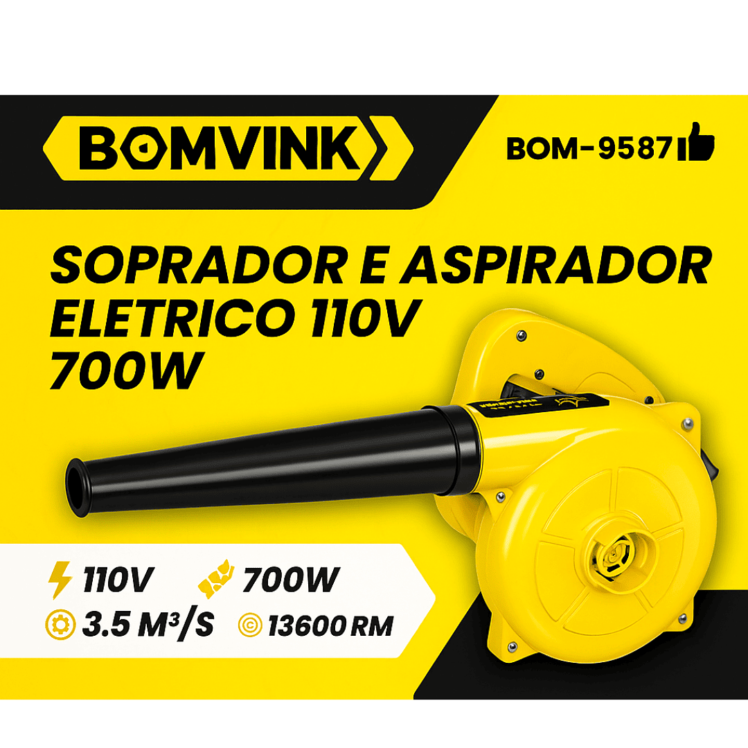 Soprador e Aspirador Elétrico 700W / 110V